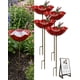 thumbnail image 1 of Estaca jardín flor metal hecha mano baño pájaros estación riego abejas regalo polinizadores, 1 of 7