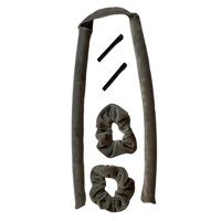 Ioensy - Varilla Para Rizar Sin Calor Clip De Herramienta Para Rizador De Felpa Para Cabello Seco Y Húmedo Chica Gris