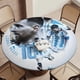 thumbnail image 5 of Lionel Messi-theme Fitted Round Tablecloths Elastic Edged Table Covers Waterproof Table Cloth for Kitchen Holiday Party Tables Decor 150cm, 5 of 6