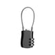 thumbnail image 2 of Cerradura De Combinación De 3 Dígitos Cerradura De Contraseña De Cable De Metal Para Gabinetes Bolsas Equipaje Negro, 2 of 5
