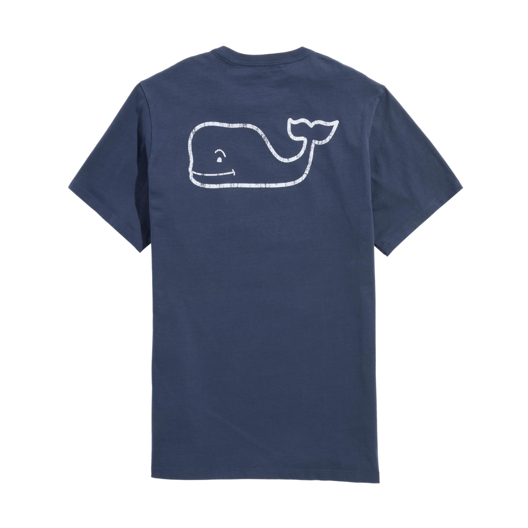 Camiseta Vineyard Vines Para Hombre, Manga Corta, Vintage, Color Azul Ballena
