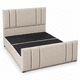 thumbnail image 1 of Base de cama tapizada Mueblart Líneas Full Felpa Beige con respaldo y piecero, 1 of 3