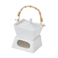 Magideal - Juego De Cuencos Para Olla Caliente Derretida, Olla De Para Derretir Chocolate, Olla Para Fondue De Chocolate, Juego De Calentador De Manteq Borde Blanco