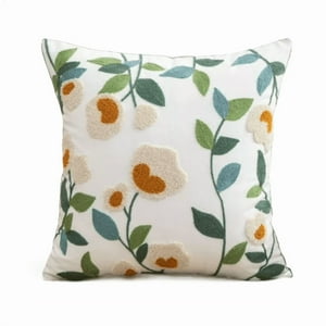 Genérico - Fundas De Cojines Bordadas A Elección 45X45 Diseño 50 Color Blanco