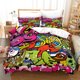 thumbnail image 1 of Street Wall Graffiti Duvet Quilt Cover Bedding Set Pillowcase3-Piece Bedding Set (1 Duvet Cover + 2 Pillow Shams), 1 of 5