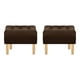 thumbnail image 1 of Set Pouf Wood 1c Felpa 05 Chocolate, 1 of 5