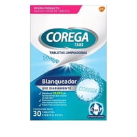 Corega Tabletas Limpiadoras Blanqueadoras 30 Tabs