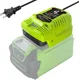 thumbnail image 1 of Cargador de Batería Rápido para Greenworks Estación de Carga Mini de Batería de 40V con LED, 1 of 8