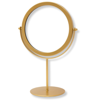 Genérica - Espejo Para Maquillaje Vanity Marco Dorado Con Aumento 2X