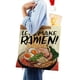 thumbnail image 4 of ramen Bolso de tela con estampado de lienzo para mujer, bolsa de compras reutilizable y estética, con cremallera interior, regalo para mujer,40*40cm., 4 of 6