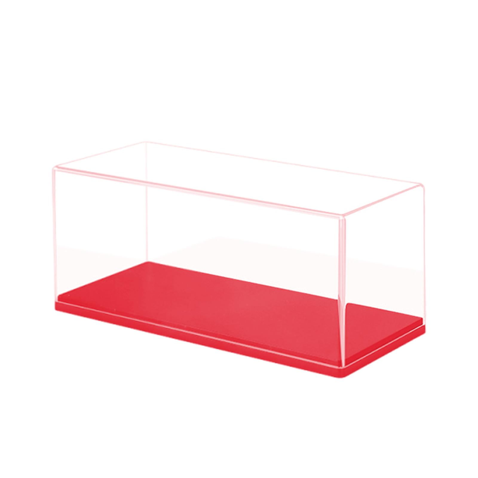 Bothyi - Vitrina De Acrílico Transparente Para Maquetas De Coches, Escala 1/43, Color Rojo