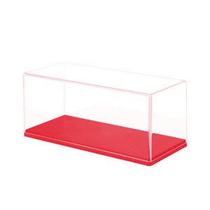 Bothyi - Vitrina De Acrílico Transparente Para Maquetas De Coches, Escala 1/43, Color Rojo