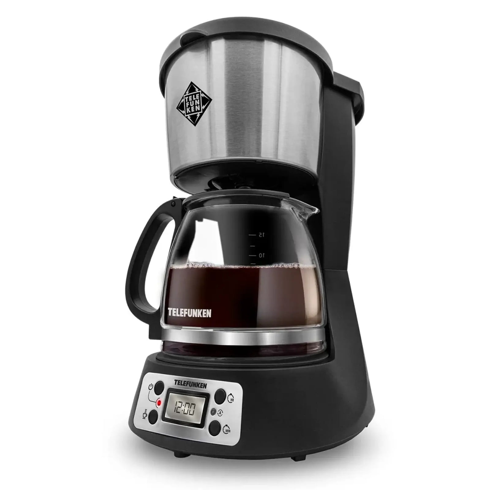 Cafetera Eléctrica Telefunken Venezia 1.5 Lts Digital Semi-automatica Certificada Cafetera