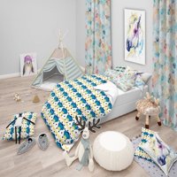 Milsleep - Designart 'Doodle Monkey Pattern' Tropical Kids Bedding Set - Funda Nórdica &