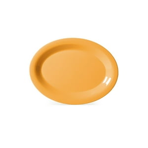 Imahe - Set 4 Plato Ovalado Melamina Amarillo Tropical