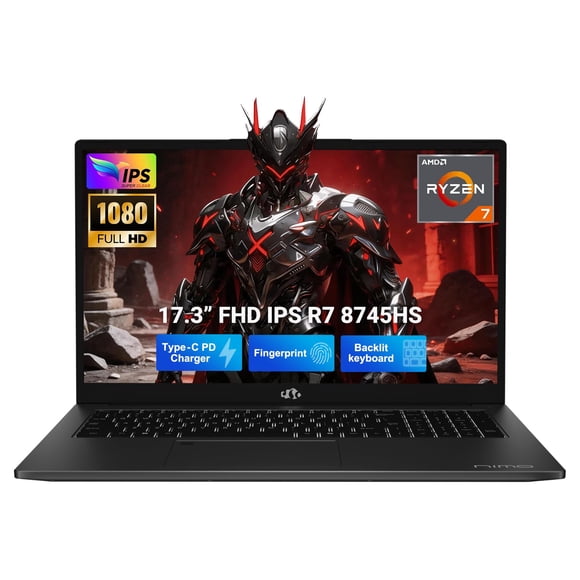 Laptop NIMO N177 con Ryzen 7 8745HS, pantalla FHD de 17,3", 16 GB DDR5
