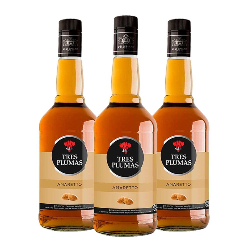 Tres Plumas - Pack X3 Licor Amaretto