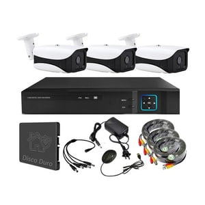 Vipa - Kit 3 Cámaras Seguridad Exterior Con Disco Duro E33Ldd