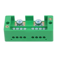 Magideal - Caja De Conexiones Bloque De Tiras De Terminales 2 En 4/6/8/12 Caja De Distribución Doméstica Bloque De Terminales A Prueba De Polvo Distribución De E 2 En 8 Verde