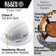 thumbnail image 2 of Hard Hat Klein Tools, sin ventilación, estilo ala completa, acolchado, 2 of 8
