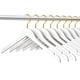 thumbnail image 1 of Perchas de madera Amber Home blancas con gancho dorado, paquete de 24, 1 of 7