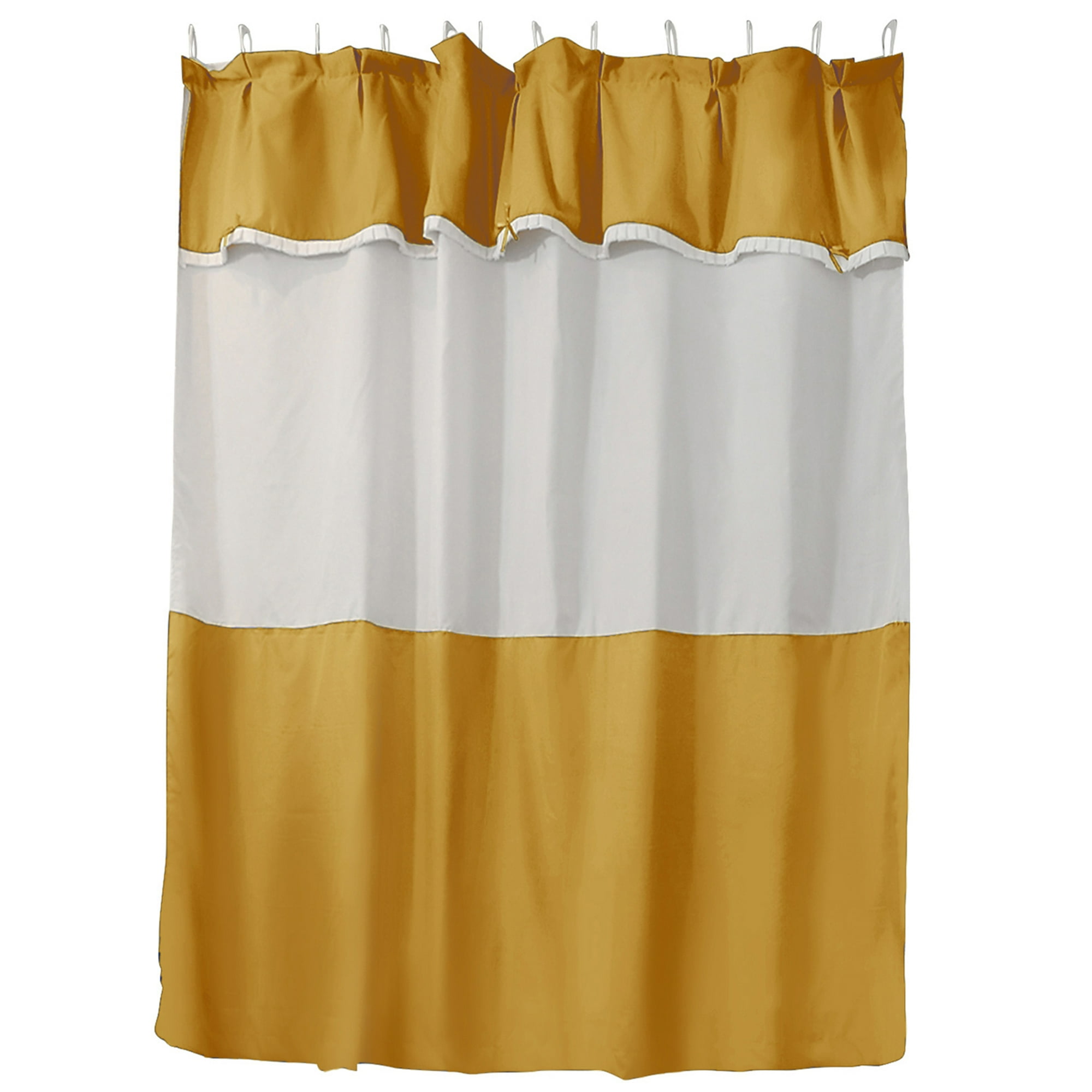 Mallorca - Juego De Cortina Para Baño 6 Piezas Mostaza