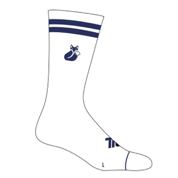 Calcetin Tilki Comfort Line Blanco/Azul Pack X3 Tenis Padel