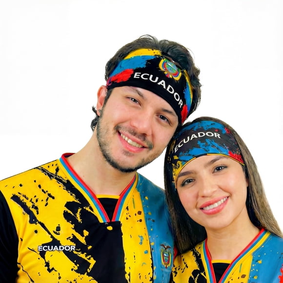 Fox & Fury Cinta deportiva reversible con bandera de Ecuador