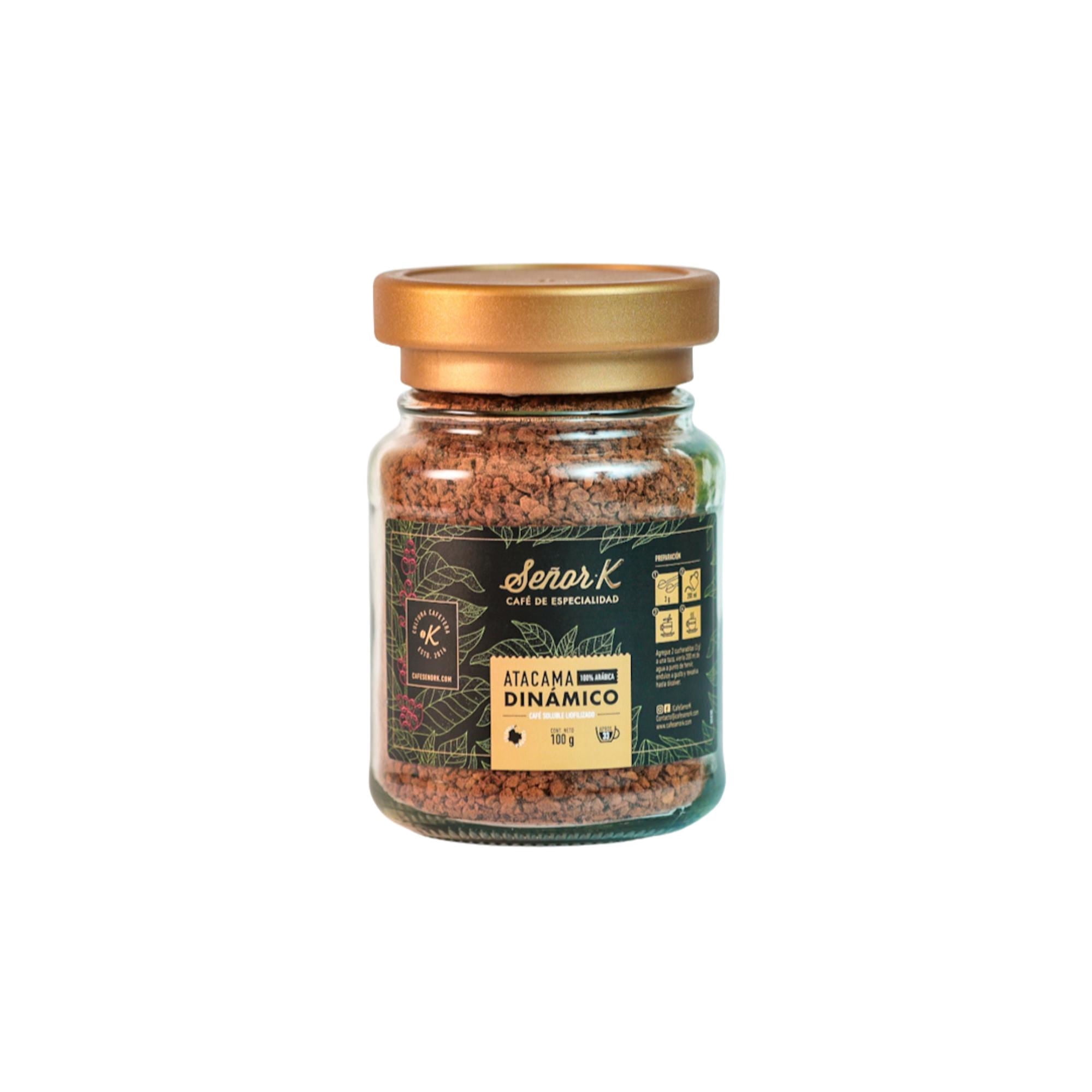 Café Liofilizado Atacama Dinámico Frasco 100 g Señor K