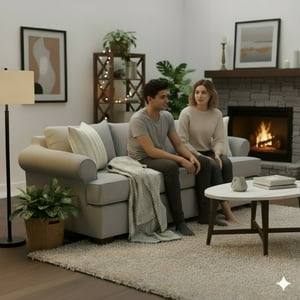 Sitial Home - Sofá 3 Cuerpos Rudithg Gris Claro Con Asientos De Resortes Full Comfort Plus