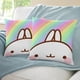 thumbnail image 3 of Molang Fundas de almohada de terciopelo con tema, regalos de funda de almohada, decoración para el hogar, cojín de lanzar, regalo de cumpleaños para fans y parejas. 50cm x 50cm., 3 of 6