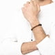 thumbnail image 5 of Pulsera unisex ajustable con esferas de madera y ónix, 5 of 6
