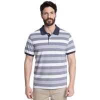 Kotting - Polera Hombre Piqué Listada Cuello Camisero Bolsillo Pecho