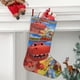 thumbnail image 2 of Pequeña Escuela de Dinosaurios Tema: Calcetines de Navidad, fino lino blanco para colgar en escaleras y chimenea, decoración navideña para el hogar, regalo de Navidad.54cm×38cm, 2 of 5