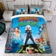 thumbnail image 4 of Monstruos Contra Alienígenas Conjunto de sábanas temático, trío de piezas, cómodo y amigable con la piel, diseño único, regalo de decoración para el hogar para familiares, amigos y fans,135cm *200cm, 4 of 6