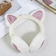thumbnail image 5 of Orejeras de gato cálidas de invierno para mujer, lindas orejeras de gato, diadema de piel sintética para exteriores, 5 of 5
