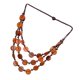 thumbnail image 4 of Collar bohemio de concha de coco de la mujer con cuentas Collar colgante Naranja, 4 of 5
