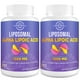 thumbnail image 1 of Suplemento de ácido alfa lipoico liposomal de 1500 mg con acetil-L-carnitina 900 mg, ubiquinol 100 mg y vitamina E 15 mg, 60 cápsulas blandas (2 botellas), 1 of 3
