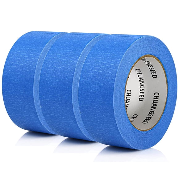 Cinta de pintor CHUANGSEED azul, 1,8 pulgadas x 55 m, paquete de 3