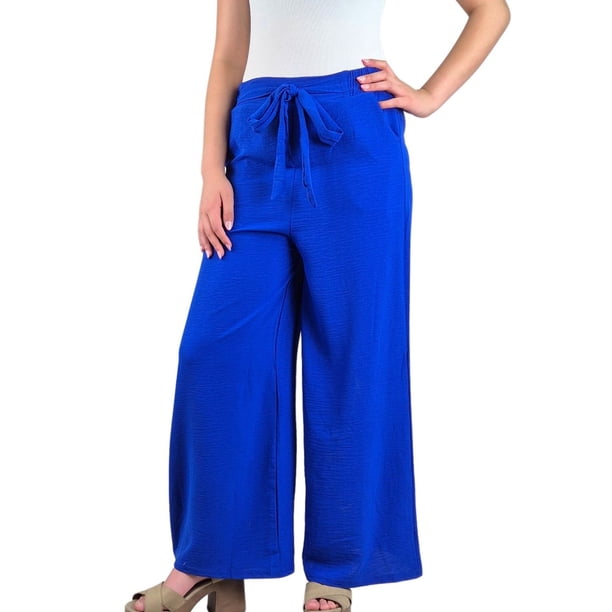 Pantalon Palazzo Mujer Tipo Lino Casual Semi Formal Tiro Alto 106