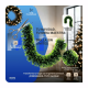 thumbnail image 2 of Guirnalda Espumillon Navideño Verde 5 Metros Decoracion, 2 of 5