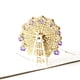 thumbnail image 3 of Surprise Your Loved Ones with a Handmade 3D Pop Up Greeting Card - Hollow Golden Ferris Wheel Design, Perfect for Birthdays and Valentine's Day, 3 of 4