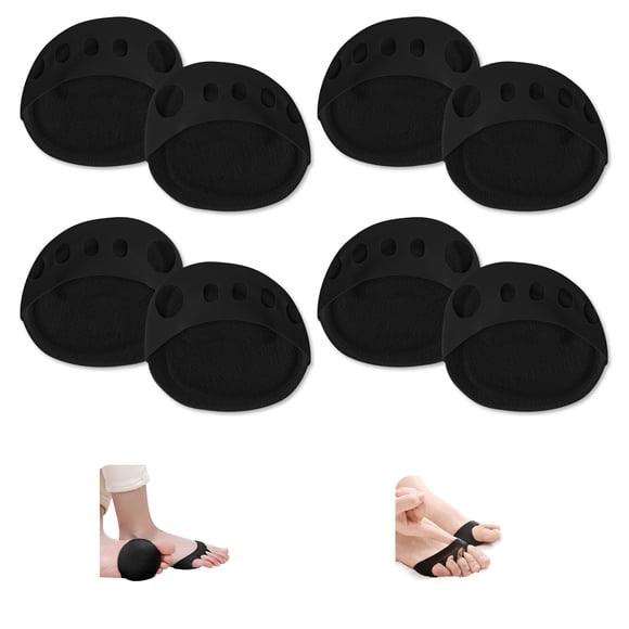 Almohadillas para pies JEVRKAPZ 4 pares color negro con estructura de panal