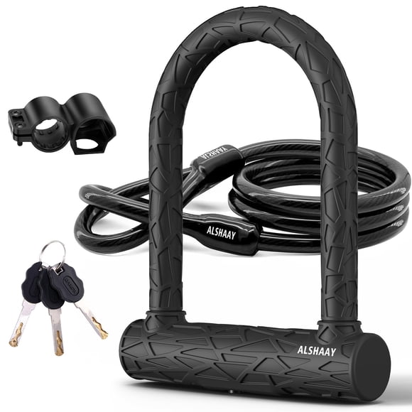 Cizalla Bike U Lock Alshaay, resistente, 12 toneladas, antirrobo