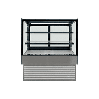 Vitrina Pastelera Rectangular Plateada Línea Market 1200 X 700 X 1200 Mm Norkalt