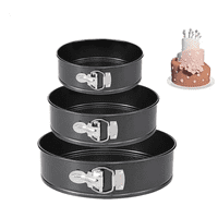 Genérico - Set 3 Moldes Desmontables Para Queque Bizcochos Repostería Negro