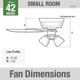 thumbnail image 5 of Ventilador de techo Hunter Crestfield 42" LED de perfil bajo, bronce, 5 of 9