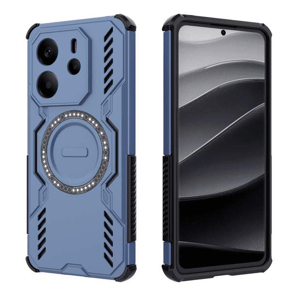 Funda FOXDOCK para Xiaomi Redmi Note 14 4G , magnética, resistente a golpes, con soporte, unisex, carga inalámbrica
