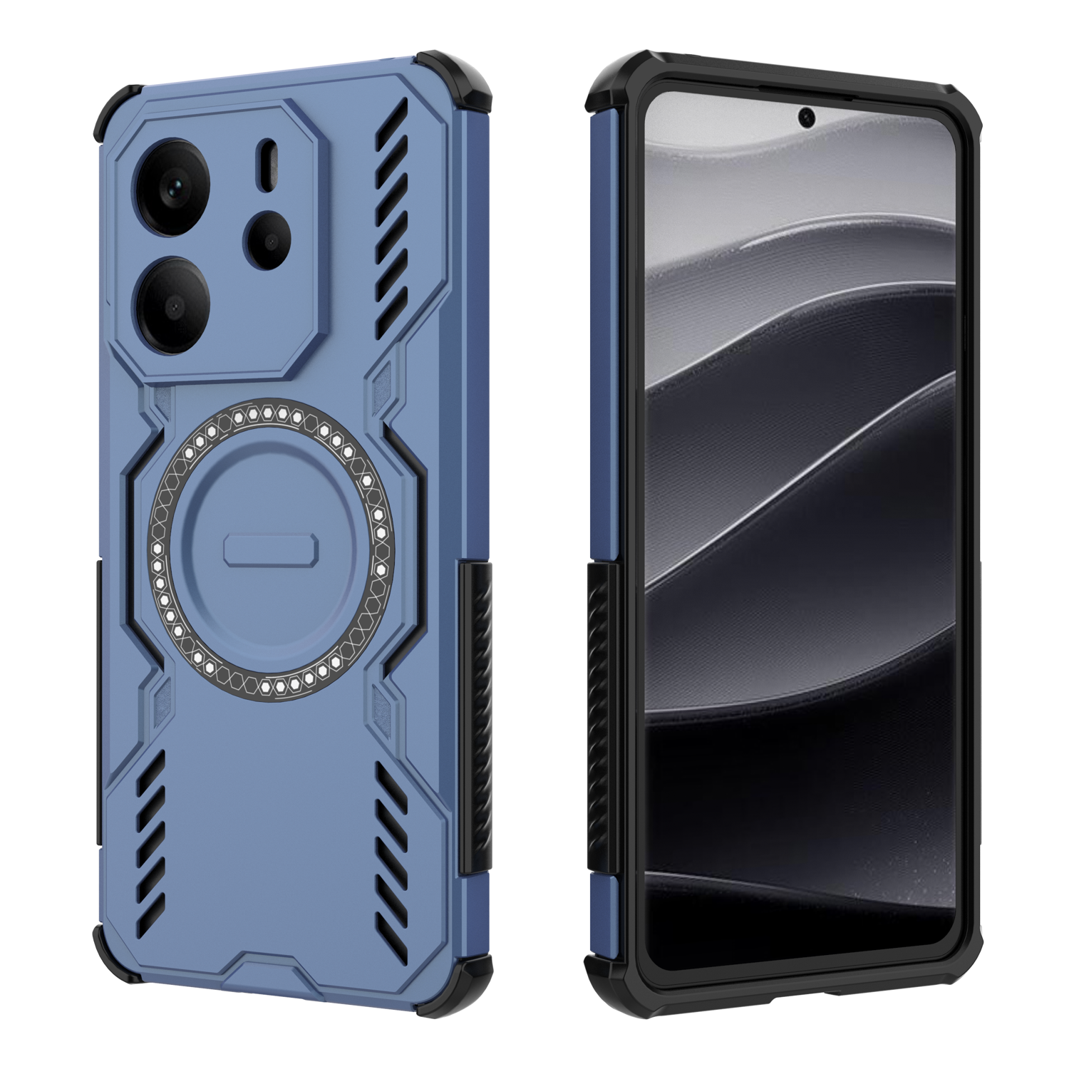 Funda Foxdock Para Xiaomi Redmi Note 14 4G , Magnética, Resistente A Golpes, Con Soporte, Unisex, Carga Inalámbrica