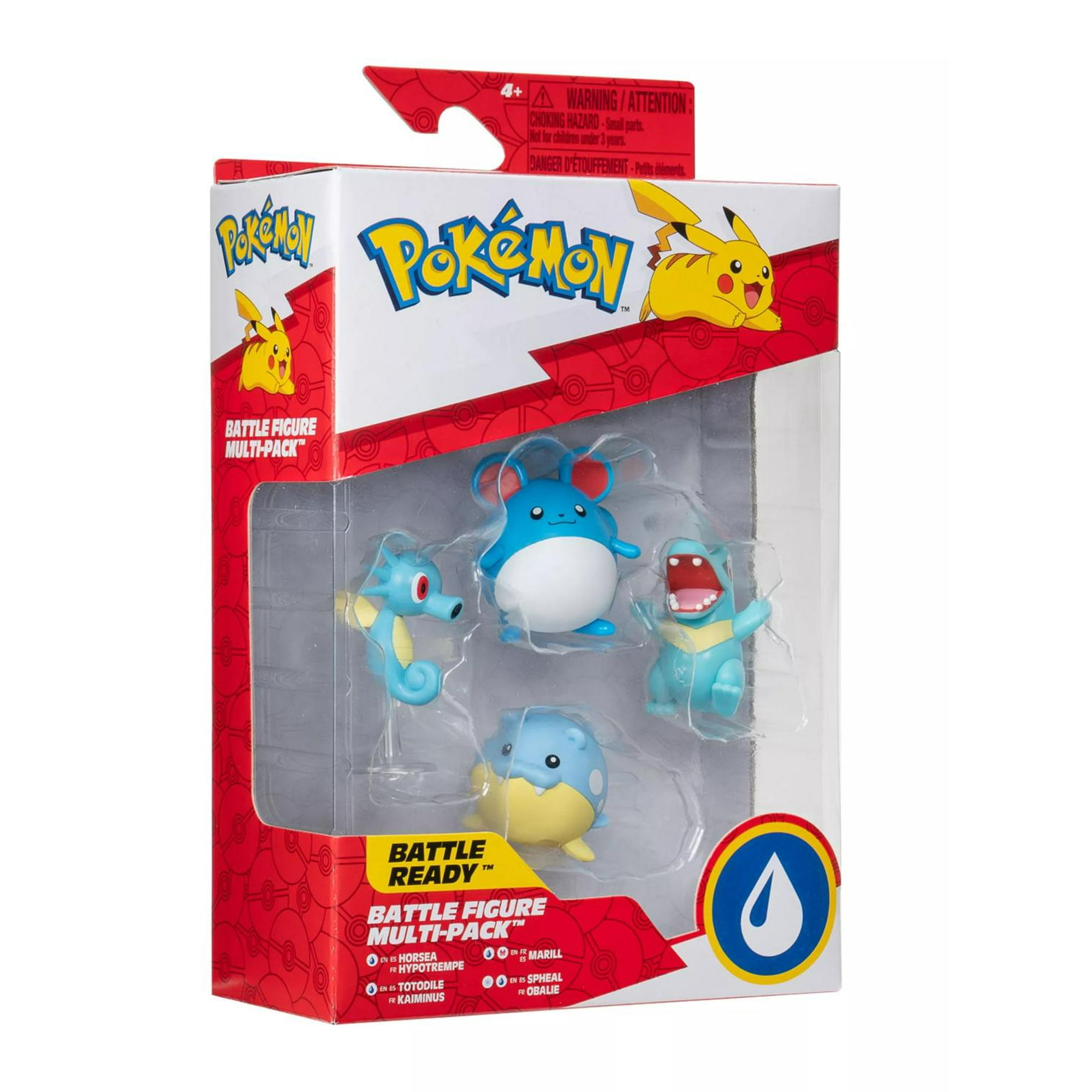 Pack 4 Figuras Pokemon Agua Pkw4376 Coleccionables Azul
